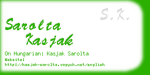 sarolta kasjak business card